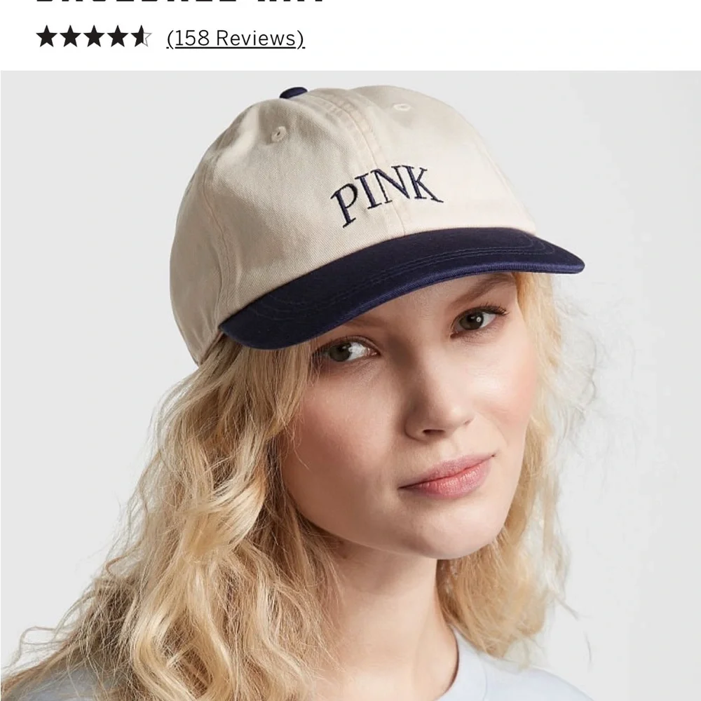PINK Victoria’s Secret Blue Baseball Hat